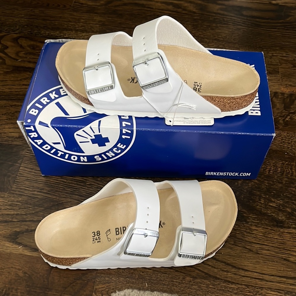 COPY - Arizona white Birkenstocks